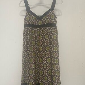 London Times Black and Green Floral Dress